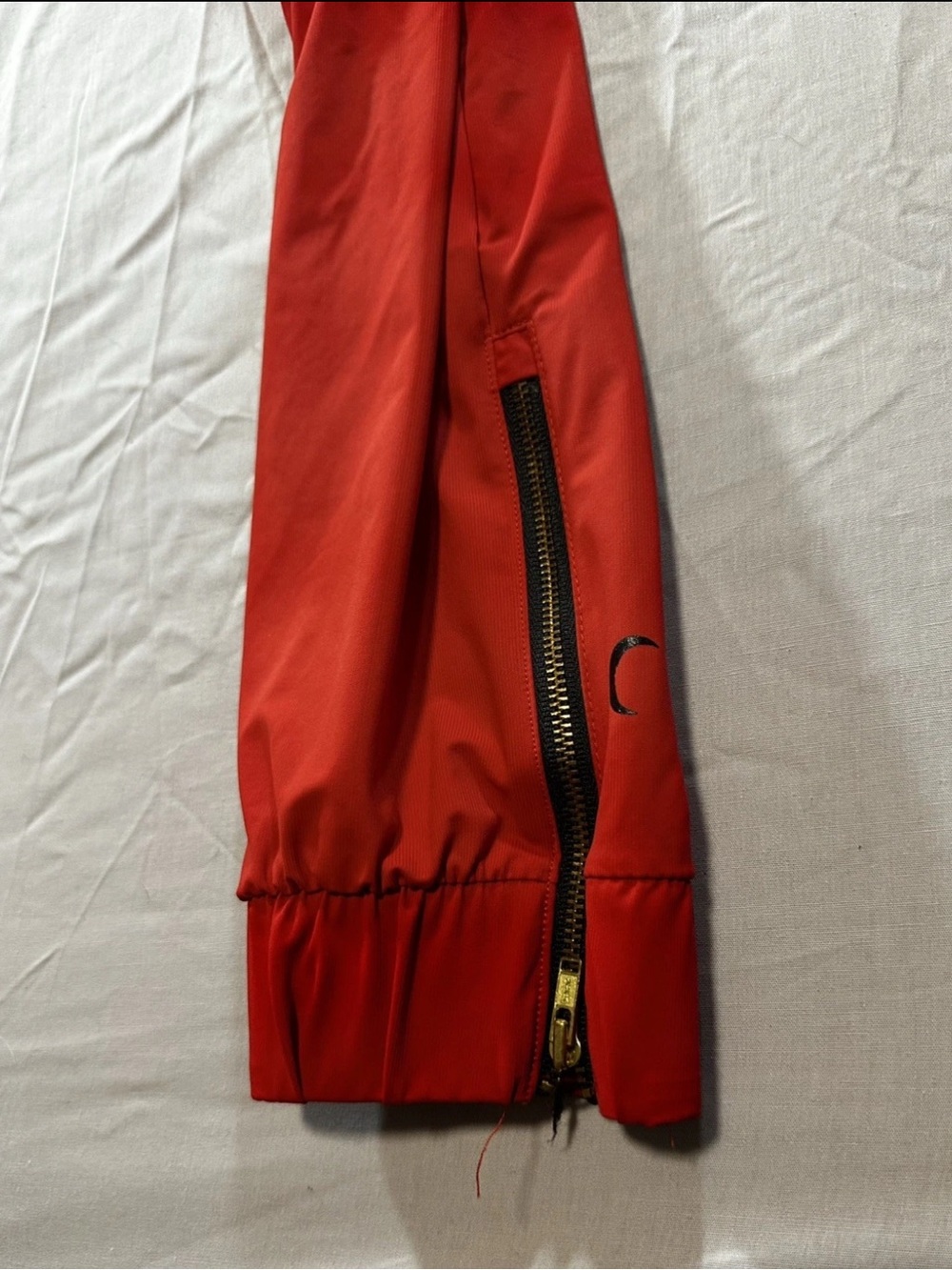 ZYIA Women's Red Jumpsuit Romper with Drawstring Waist - Picture 2 of 9